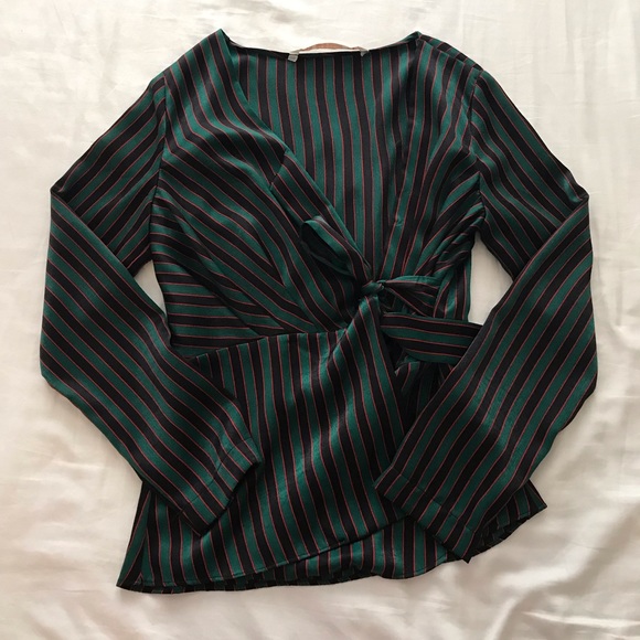 MULTICOLOR WRAP ZARA BLOUSE - Picture 2 of 3